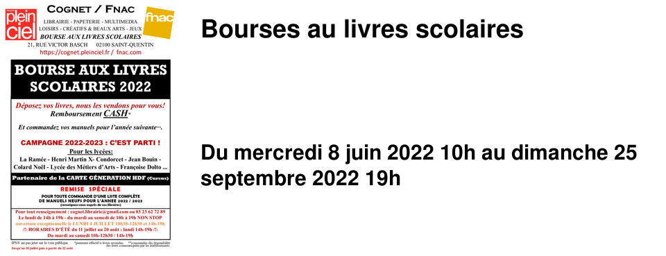 Bourses au livres scolaires